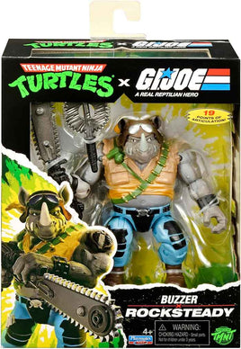 Teenage Mutant Ninja Turtles x G.I. Joe 5 Inch Action Figure - Buzzer x Rocksteady