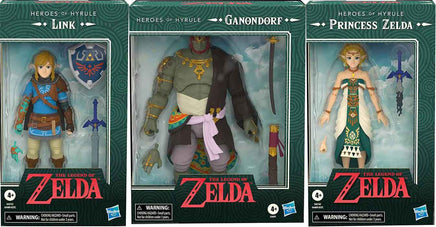 The Legend Of Zelda 6 Inch Action Figure - Set of 3 (Link - Zelda - Ganondorf)