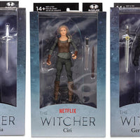The Witcher Netflix 7 Inch Action Figure Wave 2 - Set of 3 (Geralt - Witcher - Ciri)