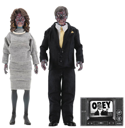 They Live 8 Inch Action Figure Retro Clothed Series - Alien 2-Pack