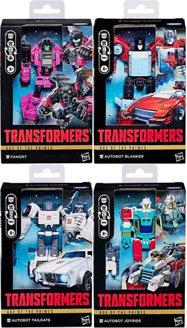 Transformers Age Of The Primes 6 Inch Action Figure Deluxe Class (2026 Wave 3) - Set of 4 (Joyride - Tailgate - Blanker - Fangry)