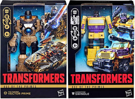 Transformers Age Of The Primes 7 Inch Action Figure Voyager Class (2026 Wave 3) - Set of 2 (Swindle - Vector Prime)