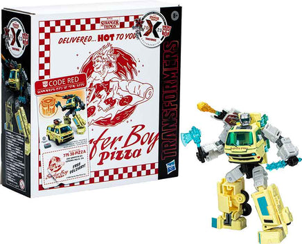 Transformers Generations Collaborative 6 Inch Action Figure Stranger Things Deluxe Class - Surfer Boy Pizza