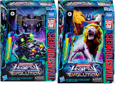 Transformers Legacy Evolution 7 Inch Action Figure Voyager Class Wave 4 - Set of 2 (Tarn - Leo Prime Colored)
