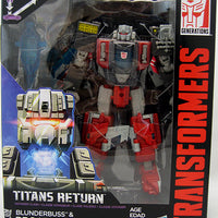 Transformers Generations Titans Return 8 Inch Action Figure Voyager Class - Broadside & Blunderbuss
