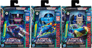 Transformers Legacy Evolution 6 Inch Action Figure Deluxe Class Wave 6 - Set of 3 (Axlegrease - Beach Comber - Devcon)