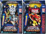 Transformers Legacy United 7 Inch Action Figure Voyager Class (2024 Wave 1) - Set of 2 (Thundertron - Optimus Prime)