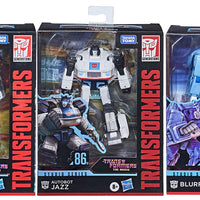 Transformers Studio Series 5 Inch Action Figure Deluxe Class (2021 Wave 1) - Set of 3 (Jazz - Kup - Blurr)