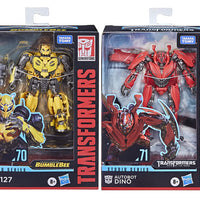 Transformers Studio Series 5 Inch Action Figure Deluxe Class (2021 Wave 2) - Set of 2 (Dino #71 - Bumblebee #70)