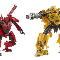 Transformers Studio Series 5 Inch Action Figure Deluxe Class (2021 Wave 2) - Set of 2 (Dino #71 - Bumblebee #70)