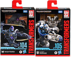 Transformers Studio Series 6 Inch Action Figure Deluxe Class (2023 Wave 4) - Set of 2 (Mirage - Nightbird)
