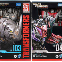 Transformers Studio Series 7 Inch Action Figure Voyager Class (2023 Wave 3) - Set of 2 )Megatron - Rhinox)