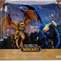 World Of Warcraft 7 Inch Static Figure 2-Pack - Bronze Proto Drake & Blue Highland Drake