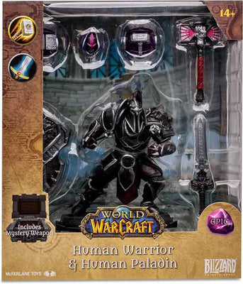 World Of Warcraft 7 Inch Static Figure Epic Wave 1 - Human Warrior & Paladin