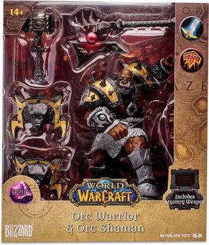 World Of Warcraft 7 Inch Static Figure Epic Wave 1 - Orc Warrior & Shaman