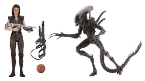 Aliens 7 Inch Action Figure Series 14 - Set of 2 (Alien Warrior - Ripley)