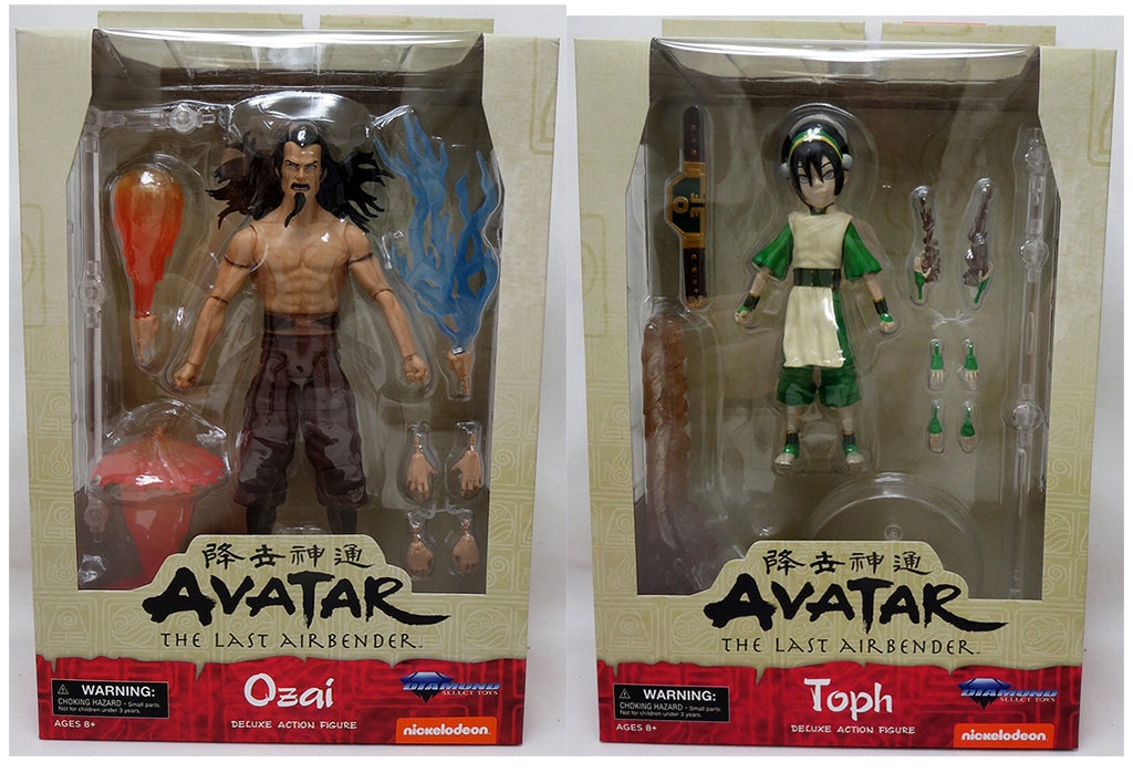 Avatar The Last Airbender 7 Inch Action Figure Select Series 3 - Set of 2 (Toph & Lord Ozai)