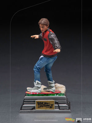 Back to the Future Art Scale 1:10 Line 9 Inch Statue Figure - Marty McFly on Hoverboard Iron Studios 908763