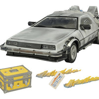 Back To The Future 1:15 Scale Vehicle Figure Collector Set - Frosted Ice Delorean