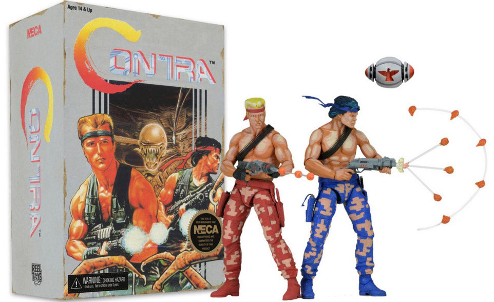 Contra 7 Inch Action Figure 8-Bit Game Series - NES Bill and Lance 2-Pack (Sub-Standard Packaging)