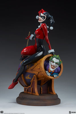 DC Collectible Batman 14 Inch Statue Figure Diorama Polyresin - Harley Quinn and The Joker Sideshow 200575