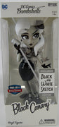 DC Comics Bombshells 7 Inch Statue Figure Black and White Sketch - Black Canary Exclusive