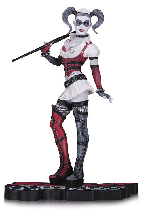 DC Comics Collectible 7 Inch Statue Figure - Harley Quinn Red White & Black