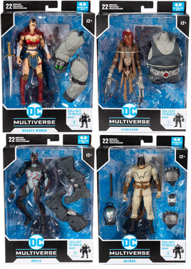 DC Multiverse 7 Inch Action Figure BAF Bane - Set of 4