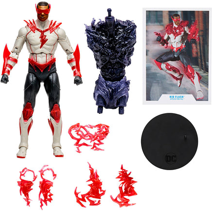 DC Multiverse Comic 7 Inch Action Figure BAF The Darkest Knight - Kid Flash (White)