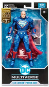 DC Multiverse Comics 7 Inch Action Figure Exclusive - Lex Luthor Power Suit Blue Gold Label