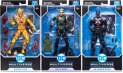 DC Multiverse Gaming 7 Inch Action Figure Wave 7 - Set of 3 (Knight - Arrow - Reverse)