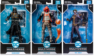 DC Multiverse Gaming 7 Inch Action Figure Wave 8 - Set of 3 (Joker - Red Hood - Scarecrow)