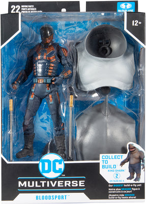 DC Multiverse Suicide Squad 7 Inch Action Figure BAF King Shark - Masked Bloodsport