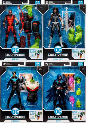 DC Multiverse Teen Titans 7 Inch Action Figure BAF Beast Boy - Set of 4 (Build-A-Figure Beast Boy)