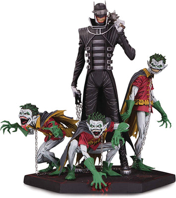 DC Collectible Dark Nights Metal 8 Inch Statue Figure - The Batman Who Laughs & Robin Minions