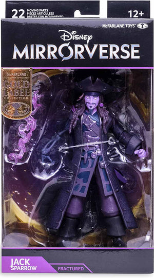 Disney Mirrorverse 7 Inch Action Figure Wave 2 - Jack Sparrow (Fractured) Gold Label