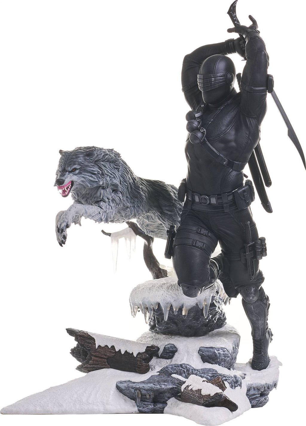 G.I. Joe 11 Inch Statue Figure Gallery PVC - Snake Eyes with Timber