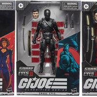 G.I. Joe Origins Movie 6 Inch Action Figure Classified Series 1 - Set of 3 (Storm Shadow - Snake Eyes - Baroness)