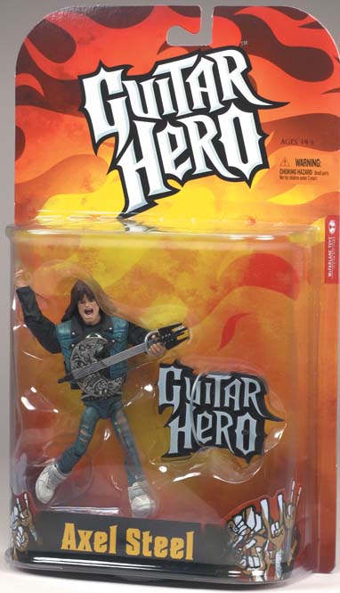 Guitar Hero Action Figure Series 1: Axel Steel (Fire Skull T-Shirt)