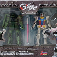 Gundam Universe 4 Inch Action Figure Infinity Exclusive - MS-06F Zaku & RX-78-2 Gundam