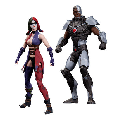 Injustice Gods Among Us 3.75 Inch Action Figure 2-pack Series - Cyborg vs Harley Quinn