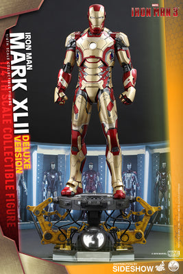 Iron Man 3 20 Inch Action Figure 1/4 Scale Series - Iron Man Mark XLII Deluxe Version Reissue Hot Toys 908659
