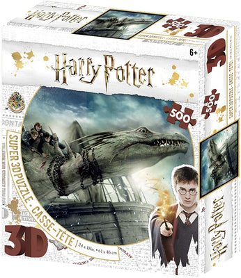 Jigsaw 3D Puzzle Harry Potter 24 Inch by 18 Inch Puzzle 500 Piece - Harry Potter Norbert and Hermoine Granger