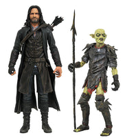 Lord Of The Rings BAF Sauron 7 Inch Action Figure Deluxe Series 3 - Set of 2 (Aragorn - Moria Orc)