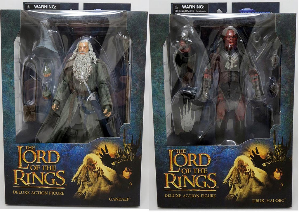 Lord Of The Rings Select 7 Inch Action Figure Series 4 - Set of 2 (Gandalf - Uruk-Hai Orc)