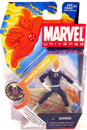 Marvel Universe Action Figure (2009 Wave 1): Human Torch Dark Blue Costume #11