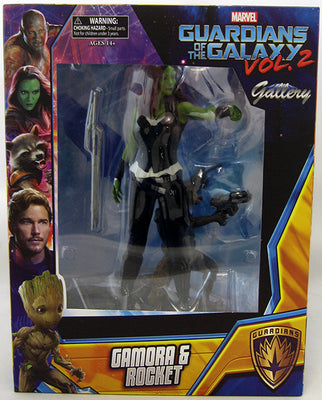 Marvel Gallery 10 Inch Statue Figure Guardians Of The Galaxy Vol 2 - Gamora & Rocket Raccoon