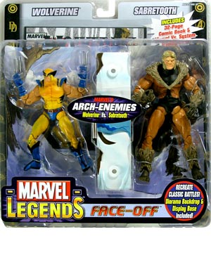 Marvel Legends Action Figures Face Off Twin Packs Series 2: Sabretooth vs. Wolverine