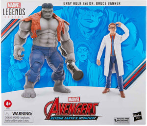 Marvel Legends Avengers 6 Inch Action Figure 2-pack - Gray Hulk and Dr Bruce Banner