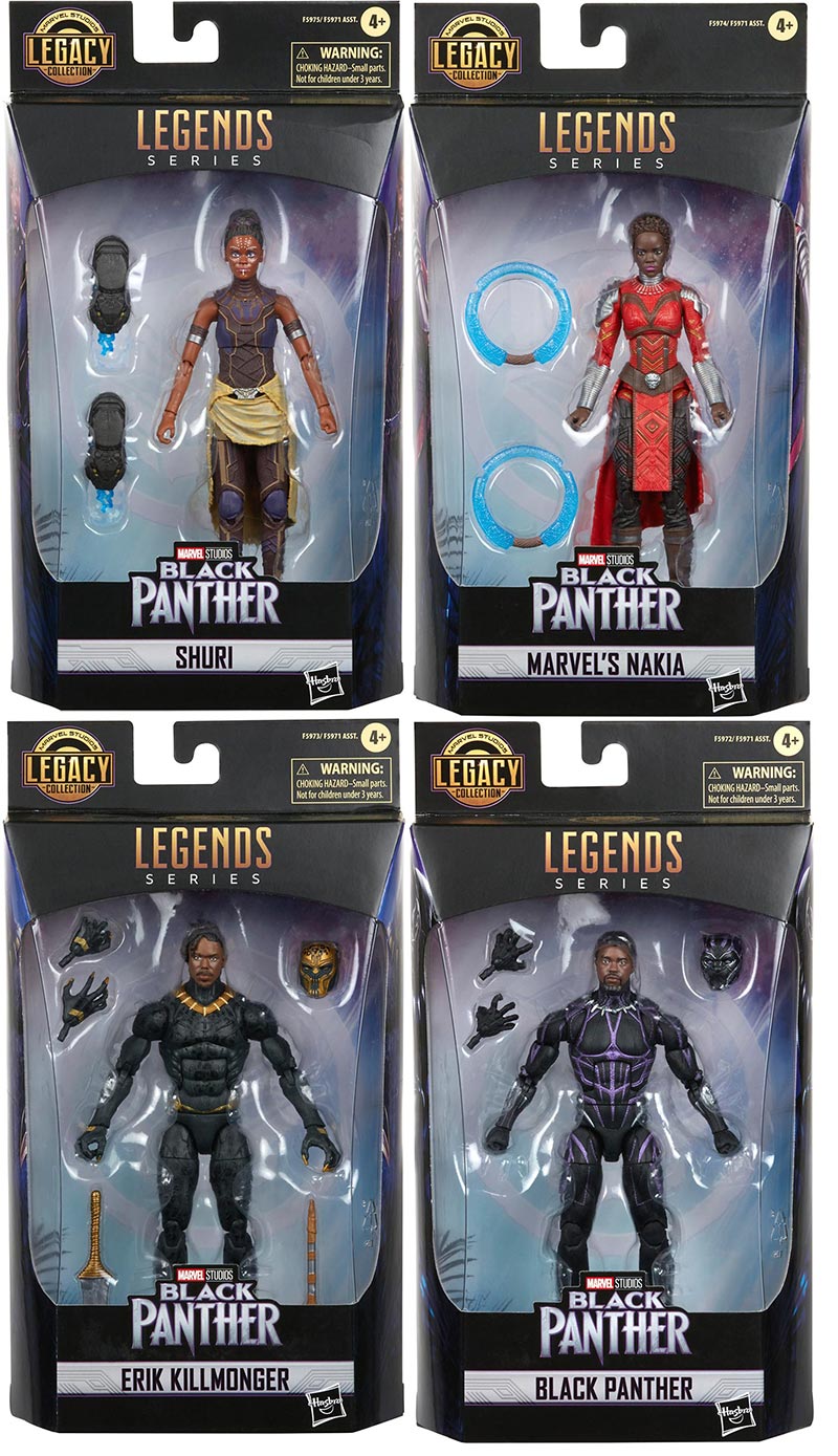 Marvel Legends Black Panther 6 Inch Action Figure Legacy - Set of 4